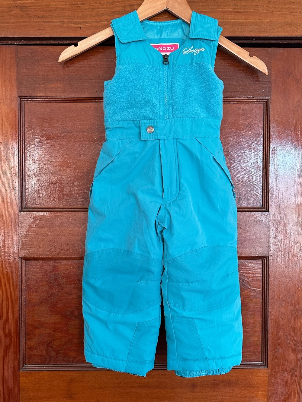 Snozu Toddler Kids Blue Insulated Snow Days Bib-Suit 2T Fleece Vest Ski Overall